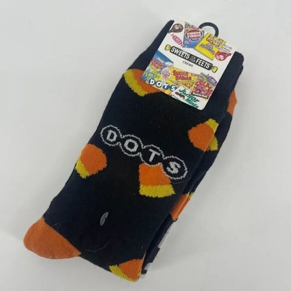 Halloween Sweets For Your Feets‎ Candy Themed Crew Socks 6.5-12